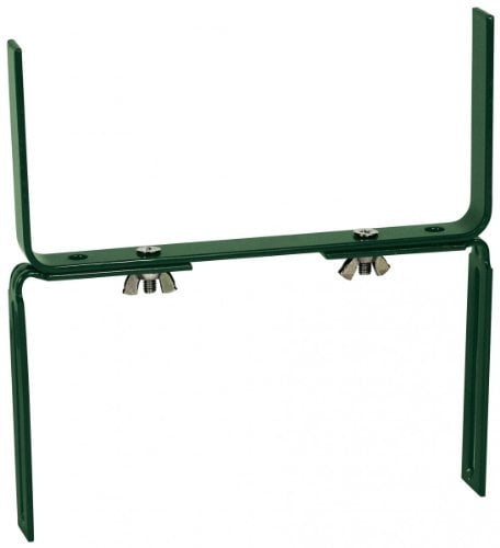 Halter in H - Form für Blumenkasten Balkonkastenhalter, Farbe:dunkelgrün