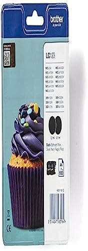 Brother LC123BKBP2 Tinte für MFCJ4510DW, 2 x 600 Seiten, schwarz, Extra Large