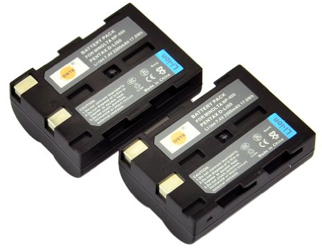 DSTE 2X D-LI50 / NP-400 de Remplacement Li-ION Batterie pour Pentax K10D, K20D und Minalta NP-400
