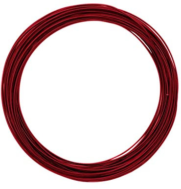 Vaessen Creative Redondo Alambre de Aluminio, Rojo (Red), 100 x 0.1 x 0.1 cm, 10