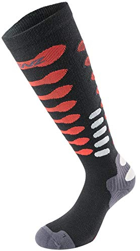 Lenz Compression 3.0 Merino Socken Schwarz/Rot L