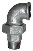 Coude union conique, 33x42, mâle femelle galva