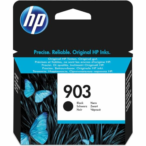 HP 903 Black Ink Cartridge 300 Seiten Schwarz Tintenpatrone – Tintenpatronen (HP, Schwarz, OfficeJet Pro 6960 AiO, OfficeJet Pro 6970 AiO, Standardleistung, 300 Seiten)
