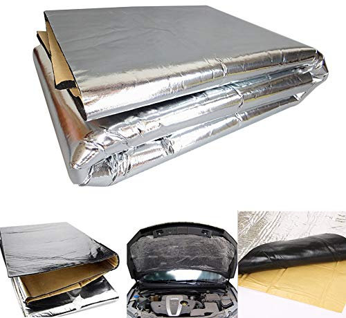 newhashiqi Tapis de protection thermique pour capot de voiture - Fibre d'aluminium épaisse - Isolation phonique en coton