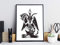 Din A4 Kunstdruck ungerahmt Baphomet Illuminati Freimaurer Luzifer Teufel Satan 666 Okkultismus Gothic Druck, Poster, Bild