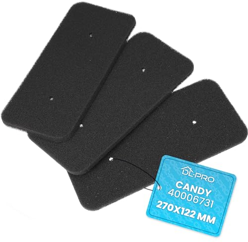 Lot de 3 filtres - En mousse - Pour Candy40006731 - 270 x 122 mm