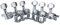 Guyker Guitar Locking Tuners (6 for Right) - 1:18 Lock String Tuning Key Pegs Machine Head with Hexagonal Handle Replacement for ST TL SG LP Style Electric, Folk or Acoustic Guitars - Chrome
