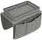 IPENNY Anti-Slip Couch Sofa Armrest Organiser Chair Bedside Storage Pocket TV Remote Holder Bed Storage Pocket Bag for Cellphone Notepad Book Magazines Holder Pouch (#D3-Grey (with top tray))