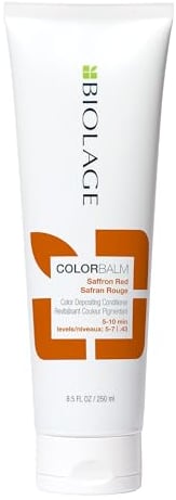 Biolage Farbgebender Conditioner für einen Kupferton in braunem bis blondem Haar, Mehr Brillanz und frische Farbe, ColorBalm Saffron Red, 1 x 250ml