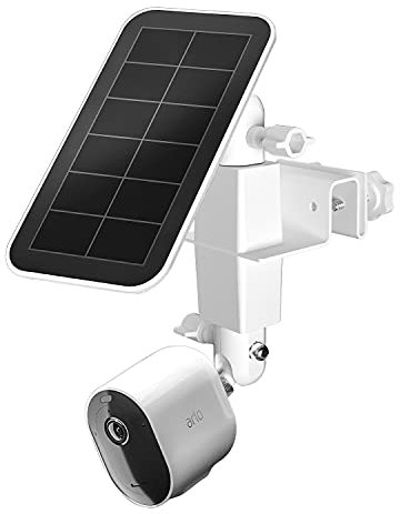 Supporto per grondaia per pannello solare Arlo Pro 3/Arlo Ultra/Arlo Ultra 2/Arlo Essential/Arlo Pro 4/eufyCam Accessori per montaggio esterno per Arlo Pro 4 e Arlo Solar Panel (bianco)