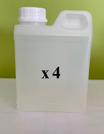 Sotralentz Bidon 1 litre Blanc Opaque avec Ligne de Visibilité (4) - Contenant de Liquide en Polyéthylène