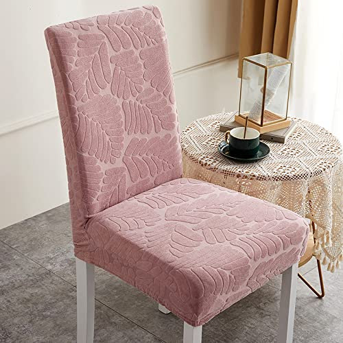 ZQMHCY Housse de Chaise Extensible Rose Clair Housse de Chaise Spandex Housse Chaise Amovible Lavable Housses de Chaises Durable Moderne Housses de Chaise de Salle à Manger 4 Pièces