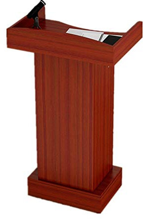ZWEBY Podium Boden Rednerpult Holzboden Ton Katheder Sprechen Pult mit Schublade Präsentationspodium Kirche für Kirchen (Farbe : Black, Size