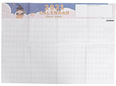 ULTECHNOVO 1stück Jahreskalender Wandkalender Papierkalender Für Zeitplanung Und Alltagsorganisation Für Schule Und Büro Praktische Wandgestaltung