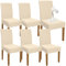 Granbest Premium Wasserdicht Esszimmerstuhl Abdeckungen Satz Von 6, Elastische Hohe Zurück Stuhlhussen Slipcover Für Esszimmer, Abnehmbaren Stuhl Schutz Für Küche, Party, Hotel (6er Set, Beige)