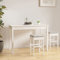 WIFESE Esstisch Weiß 110x55x75 cm Massivholz Kiefer KüChe Tisch EsszimmermöBel Esszimmertische KüChentisch Tischplatte KüChentisch Kleiner Tisch Wohnzimmer Esstisch Holz Dining Table KüChenmöBel