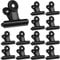 JEFFOUOO 12 Stück Groß Bulldogge Büroklammern,50mm Bulldog Clips Metall Klammern,Multi-function Clip Bulldog Binder Clip für Fotos Zeichnungen Kunsthandwerk Büros Küche Hause,Schwarz