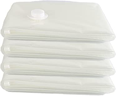 4 Bolsas de Almacenamiento al Vacío, Bolsas Vacio Ropa, para Guardar Edredones, Almohadas, Mantas, 60x80cm