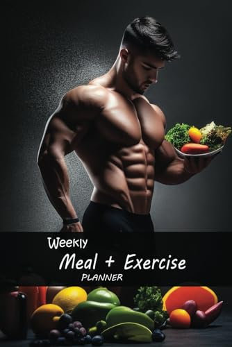 Weekly Meal & Exercise Planner Notebook-106: (6 x 9 - 105 pages-52 Week) | Full Year Daily Diet, Weight Loss, Fitness Notebook for all ages.
