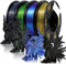 Eono 3D Printer Filament PLA Filament 1.75mm Multicolor Mixed 3D Printing Filament 250g*4 Sample Pack.