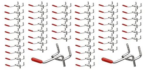 Bdfhjln 50X Single Perforated Panel Hooks 50mm Latte Panel Wall Retail Display Store Stake Fits 25mm