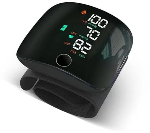 Blood Pressure Monitors, Automatic Wrist Blood Pressure Monitor, Blood Pressure Machine, Touch Screen Large Screen& Automatic Voice & 3-Color LED Backlight for Home Office Travel Use