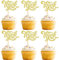 Blumomon 24Pcs Gold Glitter Thank You Cupcake Toppers Thank You Cupcake Picks for Birthday Anniversary Thanksgiving Parents, Friends, Teachers, Colleagues Cake Decoration Supplies