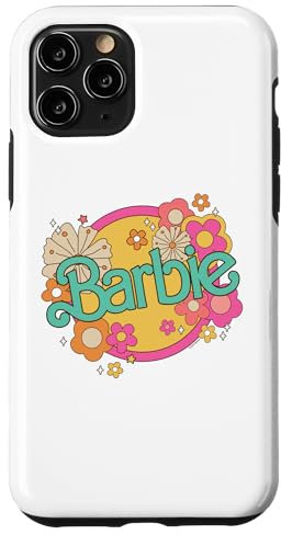 Barbie Retro Logo with Flowers Case for iPhone 11 Pro