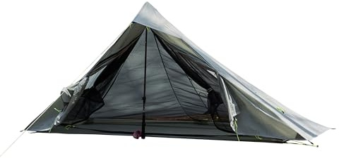 Nature Link Altair One Ultraleichtes Trekkingstock-Rucksackzelt, wasserdichtes SIL-Nylon, doppelwandig, 3 Jahreszeiten, 1 Person, Unterschlupf für Rucksackreisen, Wandern, Camping, Trekking, Bushcraft