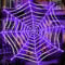 NEMMXUB 3.6m Led LED Halloween Dekor Spinnennetz mit Lichter, 135 LEDs Lila Lichter Runde Riesige Spinnennetz Deko mit 8 Modi, Spinnennetz Lichter für Halloween Outdoor Dekoration Garten Wasserdicht