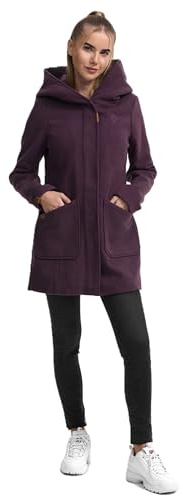 MARIKOO Damen Mantel Trenchcoat Wintermantel Übergangs Jacke Parka Lang B819
