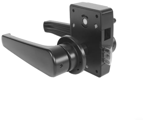 WC-Türschloss, Wohnmobil-Türriegel, Innen- und Außenbereich, L-Typ-Hebel-Türgriff, wendbar für rechte und linke Türen, Flur- und Schrankdurchgangsschloss für Camper, Wohnmobil, Yacht