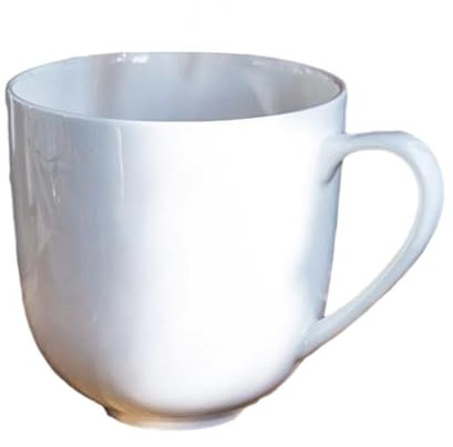 Juego de taza y plato de café de porcelana de hueso europeo, taza de café con leche de alta gama, taza blanca pura, taza americana de hielo de 500 ml
