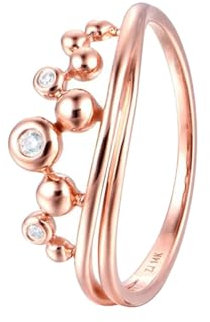 Ring Wedding, Moissanite Engagement Ring 9K Rose Gold 7.4mm Size W 1/2 White Round Moissanite for Women Engagement Promise Rings for Women