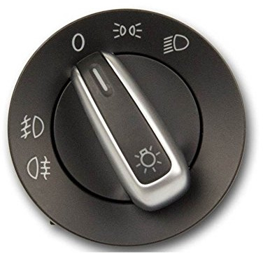 Lichtschalter Schalter Licht Nebelscheinwerfer NSW Nebelleuchte Chrom | kompatibel mit T5 T6 10pol by HZ-DESIGN