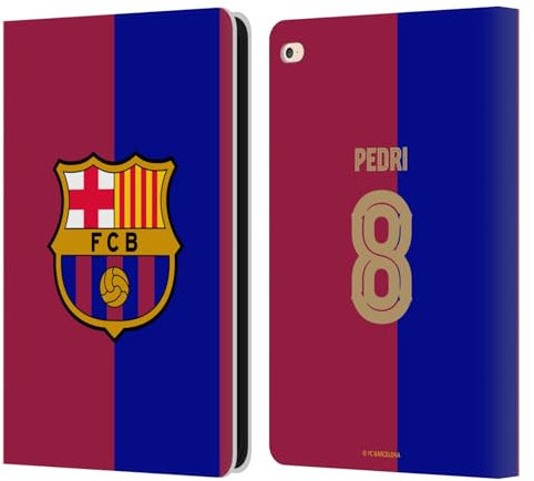Head Case Designs sous Licence Officielle FC Barcelona Pedri 2024/25 Joueurs Home Kit Étui Portefeuille en Cuir Compatible avec Apple iPad Air 2 (2014)