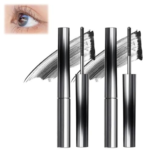 Chromascara, Chromamascara Beautiful, Chromamascara Waterproof, 3D Curling Eyelash Iron Mascara, Non-clumping (2*Black)