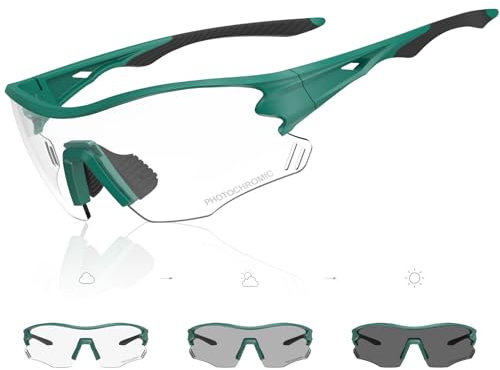 X-TIGER Photochromatische Selbsttönend Fahrradbrille Herren Damen UV400 Schutz Sportbrille Transprante Sonnenbrille Mtb Outdoorsport