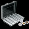 Rangement Pieces de Monnaie,Classeur Piece 2 Euros,120 Pièces Rangements pour Pièces de Monnaie de 33mm,Capsules de Monnaies avec Joint de Protection en EVA pour Collecte et Stockage de Monnaies