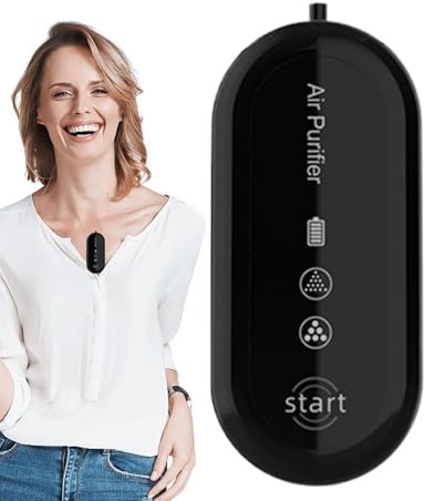 Personal Air Purifier, Portable Tiny Air Ionizer Necklace, Wearable Rechargeable Negative Ion Generator, Eliminates Pollen, Dust, for Outdoor, Travel