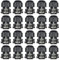PG13.5 Black Cable Gland with Gasket(Threading 6-12mm), 20Pcs PA Material Connector Nylon Plastic Gland with Washer, Connectors Cord Grip Kit for Electrical Box Relief