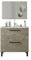 duehome | Mueble de Baño con 2 Cajones y Espejo, Modulo Lavabo, Modelo Sense, Acabado en Roble Alaska, Medidas: 80 cm (Ancho) x 80 cm (Alto) x 45 cm (Fondo)