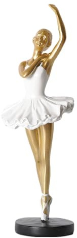 yanzisura Ballett Mädchen Statue Tanzen Mädchen Figure Harz Ballerina Mädchen Figuren Balletttänzerin Statue Ballerina Mädchen Modell Für Bücherregal Modern Tänzerin Statue Tischdekoration