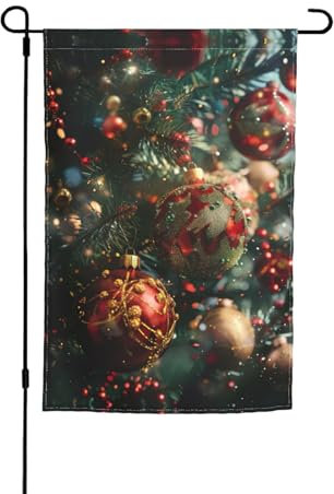 Bandera de jardín con estampado de Feliz Navidad, banderas de doble cara para decoración exterior