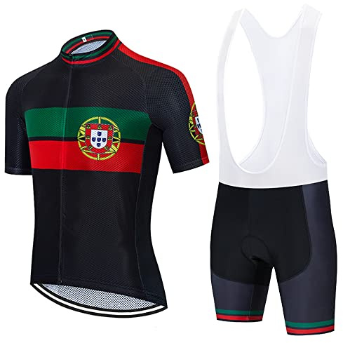 TPDOPK Maillot Ciclismo Hombre Verano Ciclismo Conjunto de Maillot Camiseta y Pantalones Cortos Acolchados Bicicleta Manga Corta