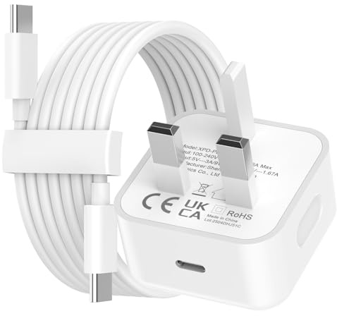 for iPhone 16 15 Fast Charger,[MFi Certified] PD 20W USB C Fast Charger and Plug 2M Rapid Type C USBC Charging for New iPhone 17/16/16 Plus/16 Pro/16 Pro Max/15/15 Pro Max,USBC UK Power Adapter
