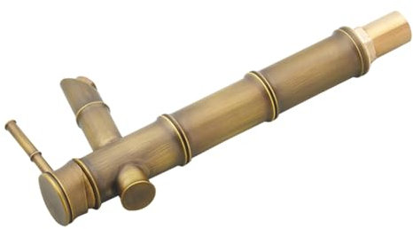 Tofficu Robinet Mitigeur Lavabo Salle Bain Antique Cuivre Massif Style Bambou Robinet Vasque Poser Élégant Pour Salle De Bain