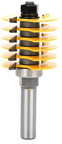 Culnflun 1/2 Inch Shank Finger Joint, Router Bit Woodworking Milling Cutter with Bearing for Wood Finger Grip & Wooden Handle , DIY Door Table Cabinet Shelve Furniture