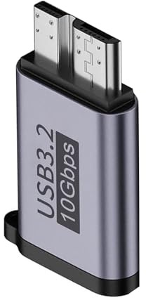 MOOKEENONE USB Type-C (Female) to Micro B (Male) Hard Drive Converter, High Speed Data Transfer Adapter