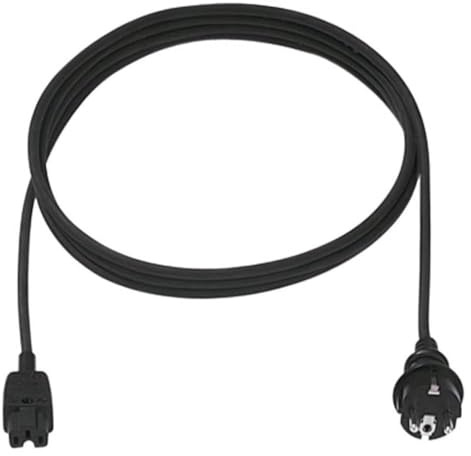 BACHMANN 372.184 Warmgerätezuleitung H05RR-F 3G1.00, 2 m, 32/Typ789, Schwarz